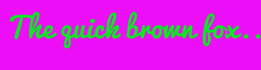 Image with Font Color 0EE623 and Background Color EC0FF7